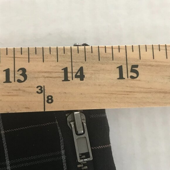 NWOT - A New Day Black Orange Green Houndstooth Pull On Straight Leg Pants - Picture 12 of 16